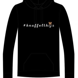 Hoodie #knuffelthijs met groot logo