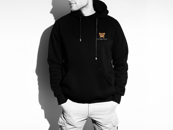 Hoodie #knuffelthijs met klein logo - Afbeelding 3